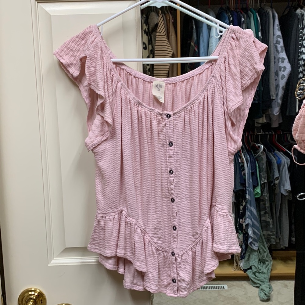 We The Free by Free People pink shirt